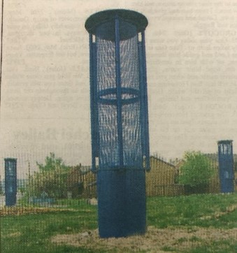 A photo of the original Mining Lantern installation at St Johns Roundabout