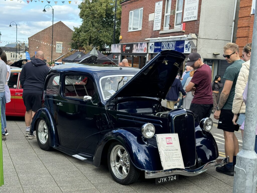 A photo of a classic car in Biddulph High Street on 14 September 2024