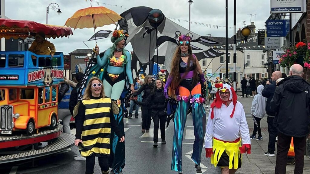 A street scene of the launch day of the festival