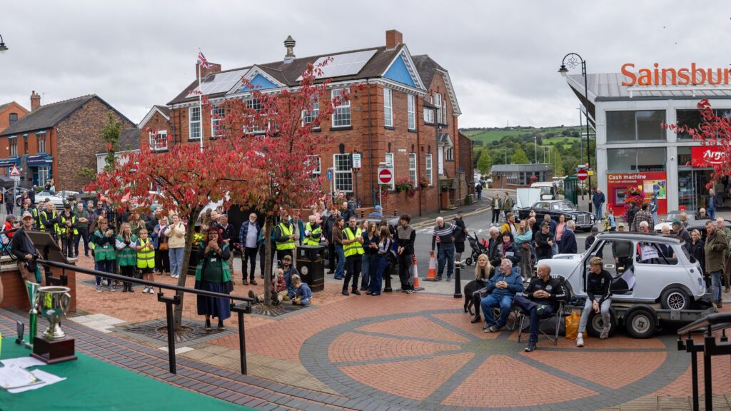 A view of the Town Hall frontage at presentation time